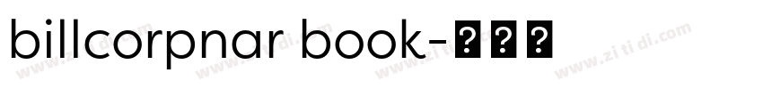 billcorpnar book字体转换